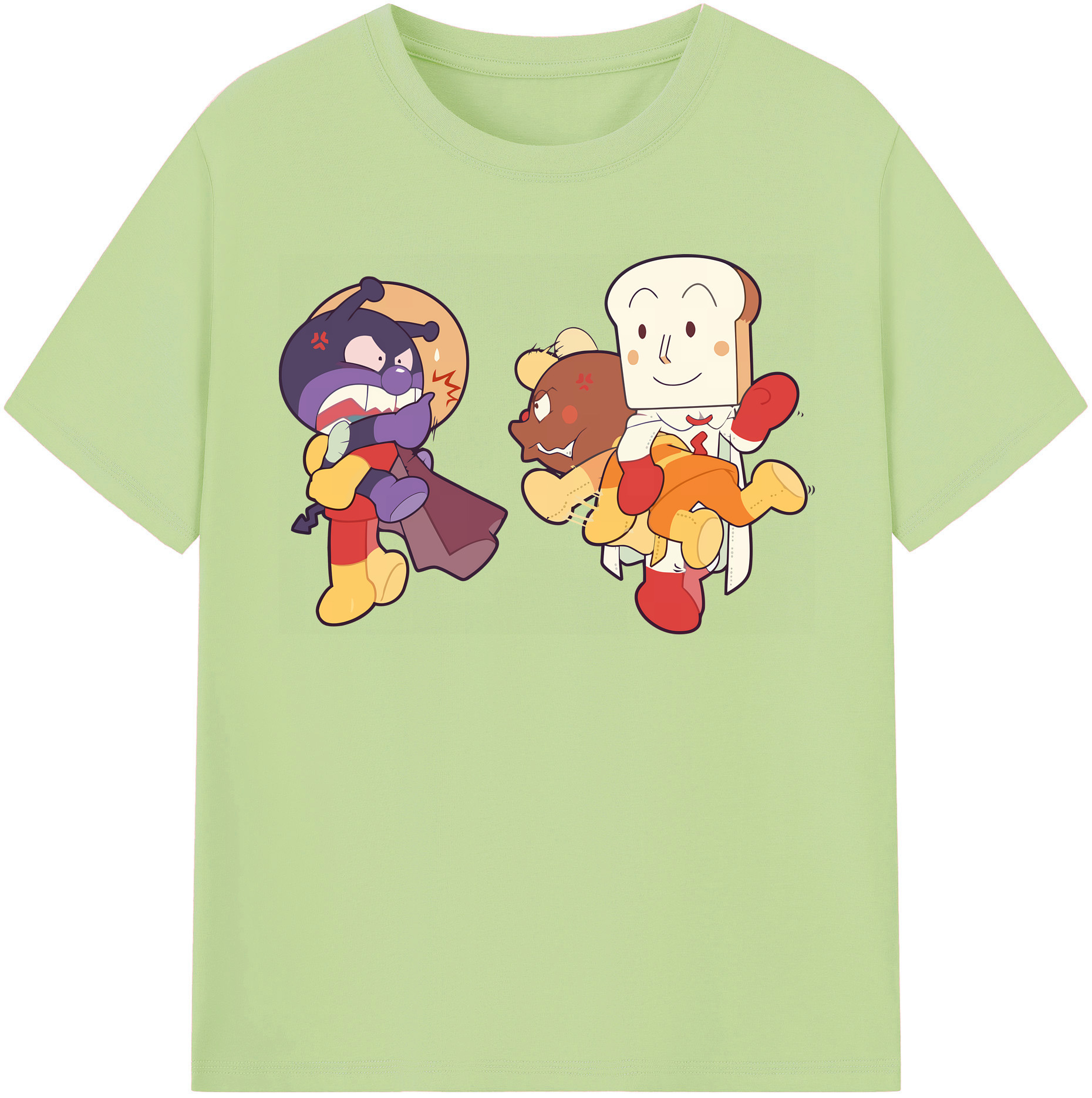（画像用） アンパンマン Anpanman 綿100％半袖Tシャツ（フロントプリント）